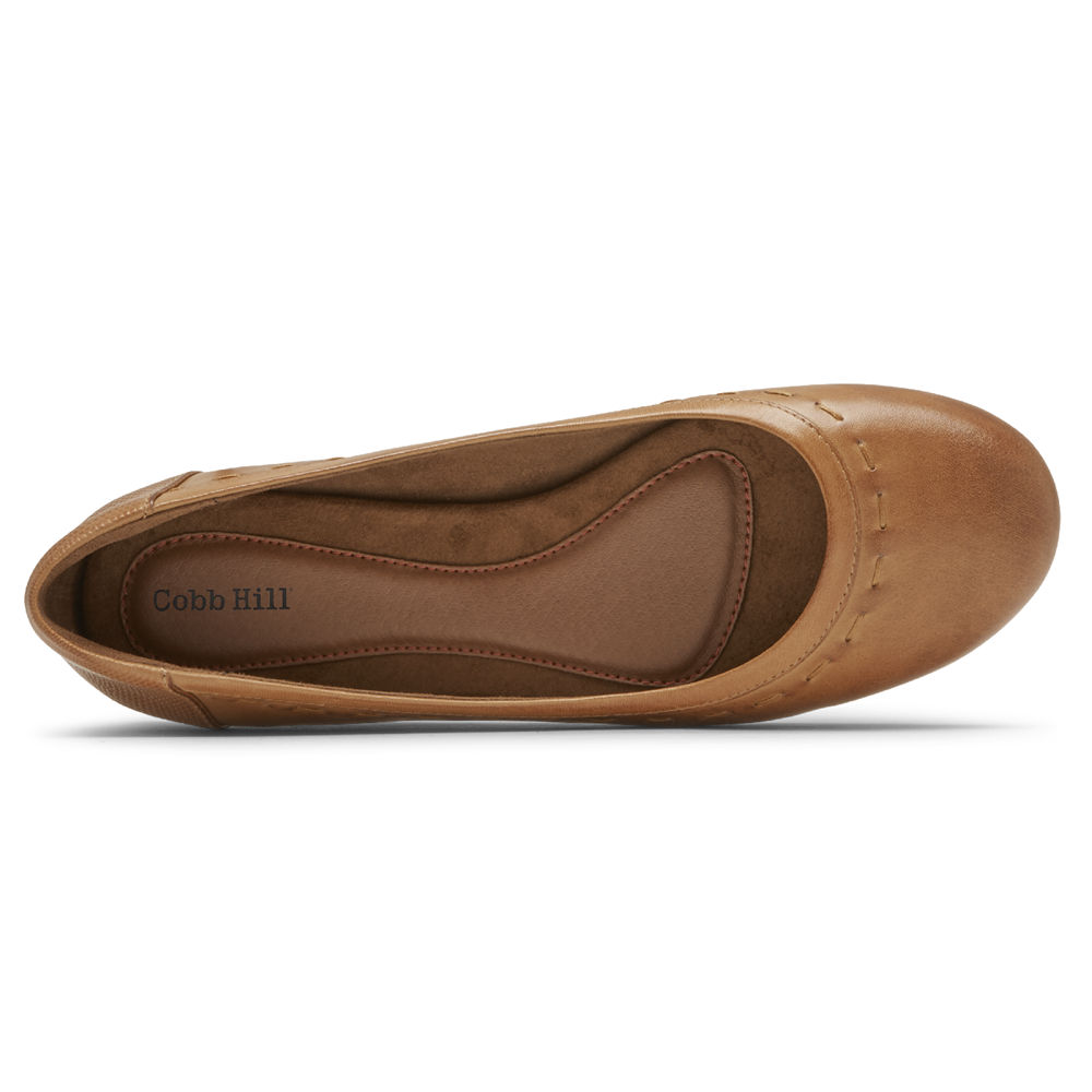 Rockport Womens Cobb Hill Maiika Ballet - Flats Brown - SFZ519304